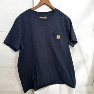 Carhartt Navy T-Shirt with pocket XL y2k streetwear